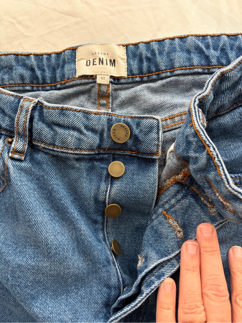 Sézane Brut Sexy Denim Blue size 42 (US size 10)